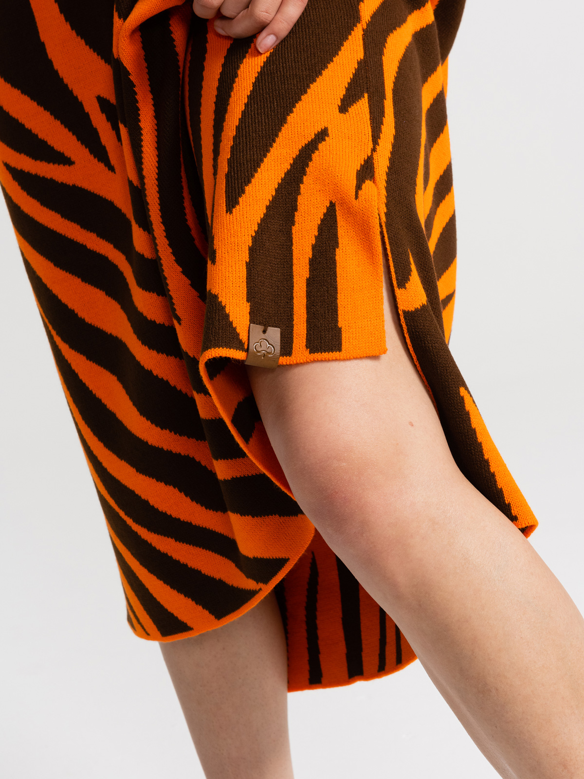 Вязаное платье Tiger - Оранжевое 9