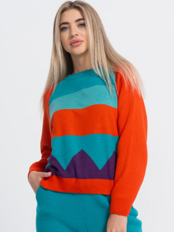 Вязаный свитер Oasis - Оранжевый 1
