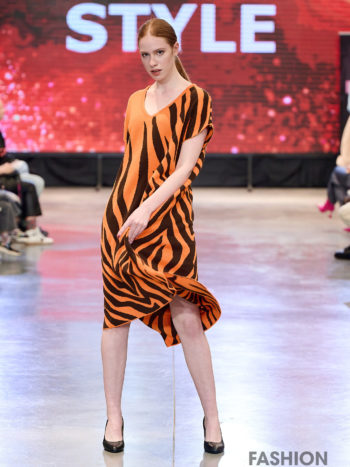 Вязаное платье Tiger - оранжевое 5