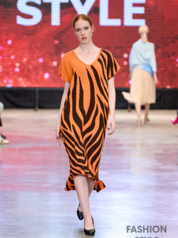 Вязаное платье Tiger - оранжевое 9