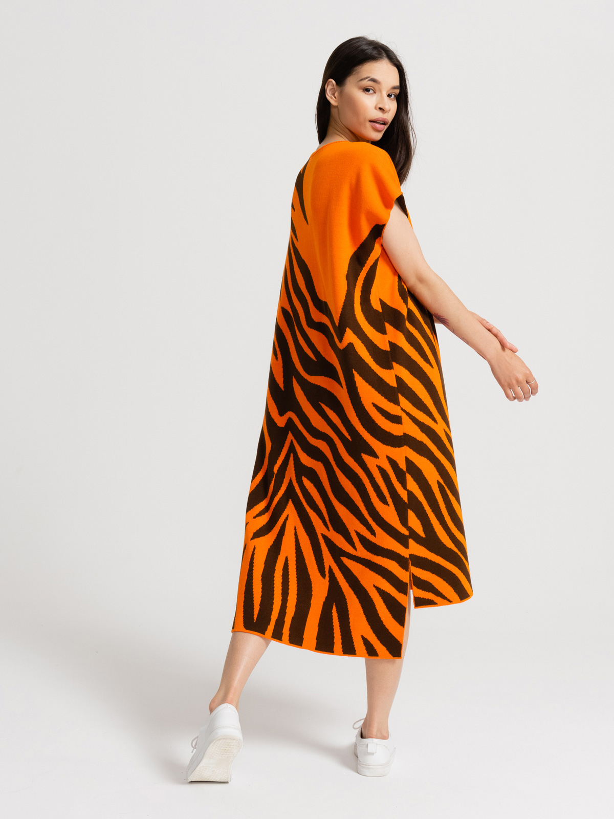 Вязаное платье Tiger - оранжевое 8