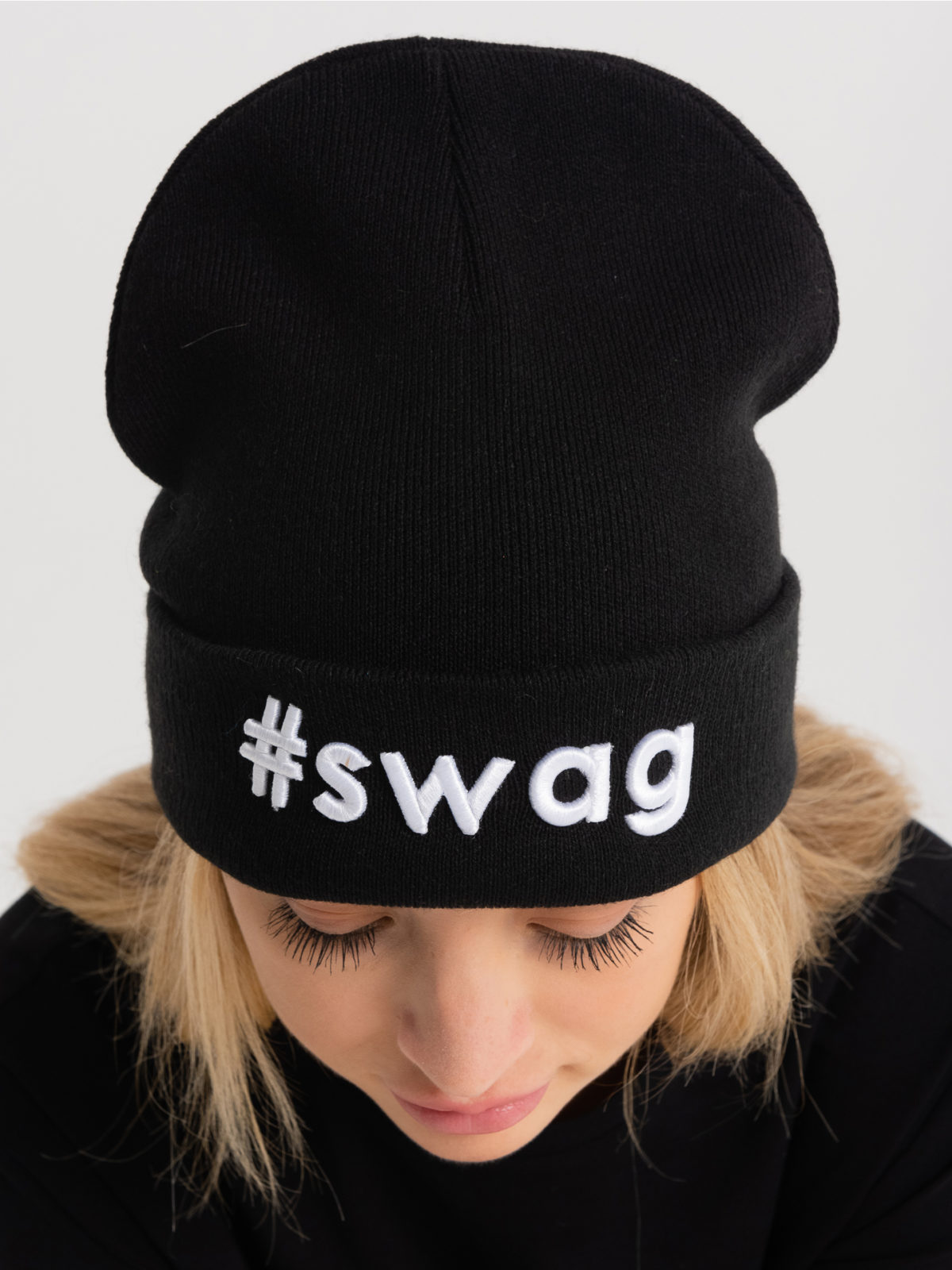 Шапка-лопатка Tag #swag - Черная 2