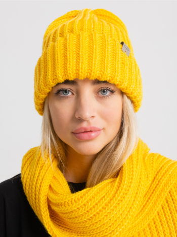 Вязаный шарф Фитиль - Желтый 1