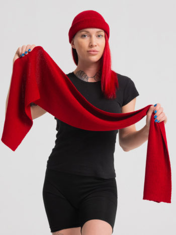 Вязаный шарф Бини - Красный 4