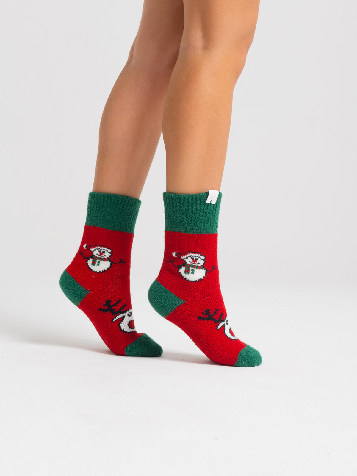 Вязаные носки Christmas story - Красные 6