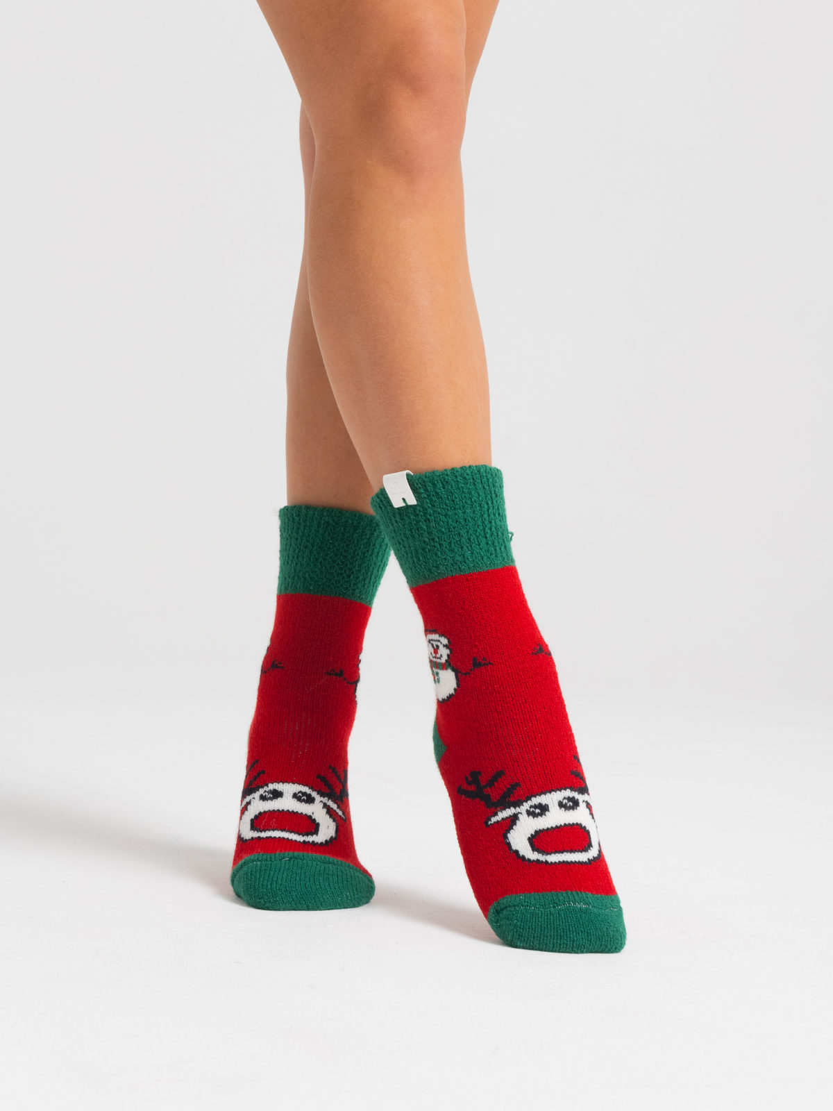 Вязаные носки Christmas story - Красные 5