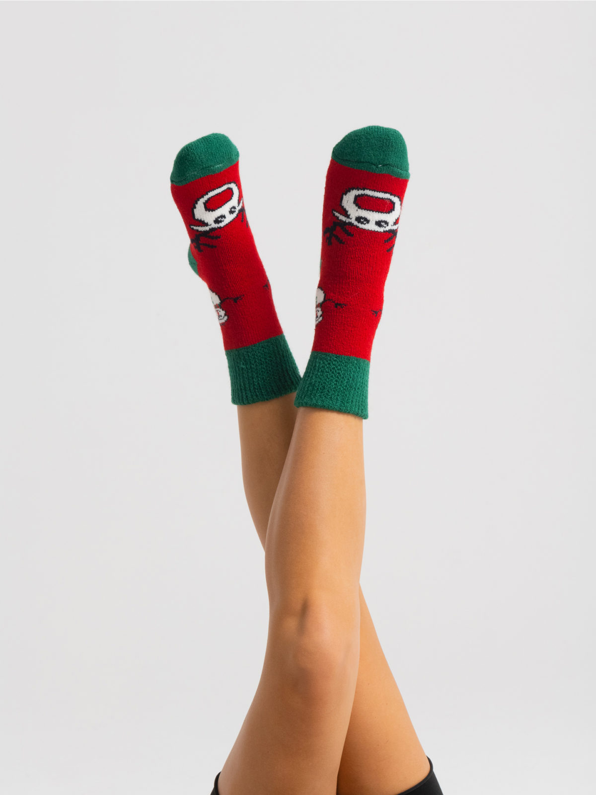 Вязаные носки Christmas story - Красные 3