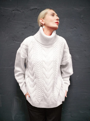 Вязаный свитер Twin - Белый 3