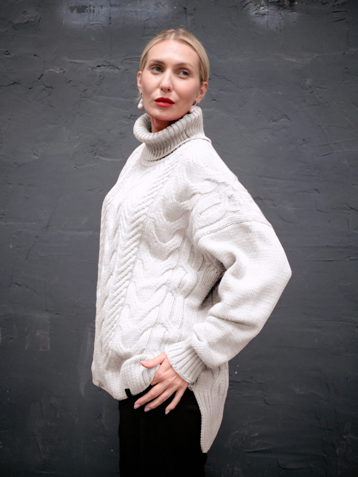Вязаный свитер Twin - Белый 1